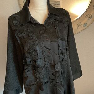 Chico’s Elegantly Styled Button Down Blouse